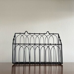 Decorative Black Wire Basket